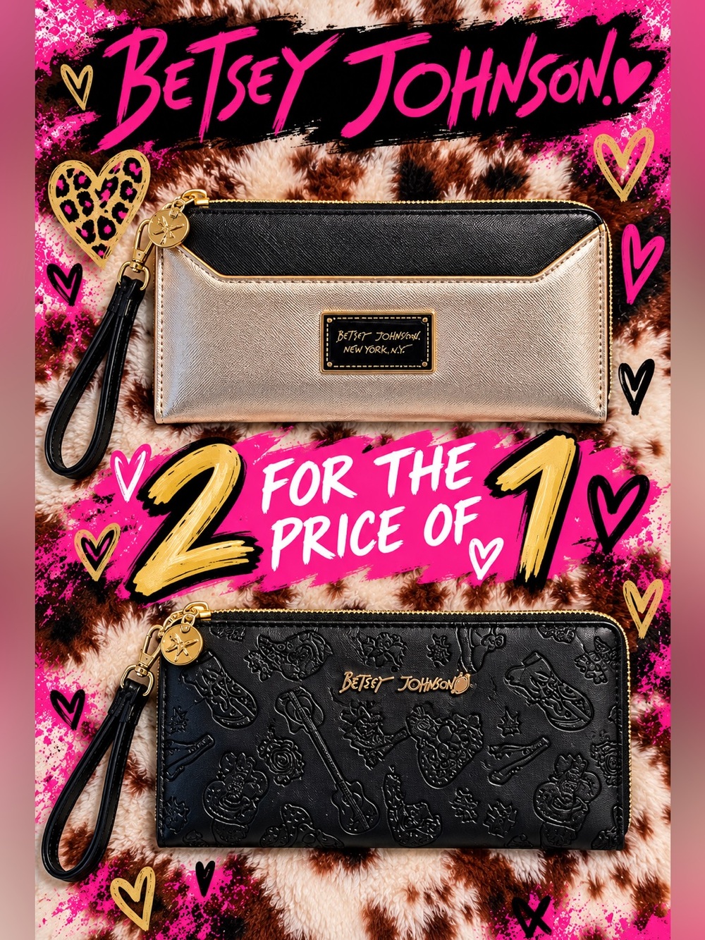 Betsey Johnson 2 Wallets for the Price of 1 NWT